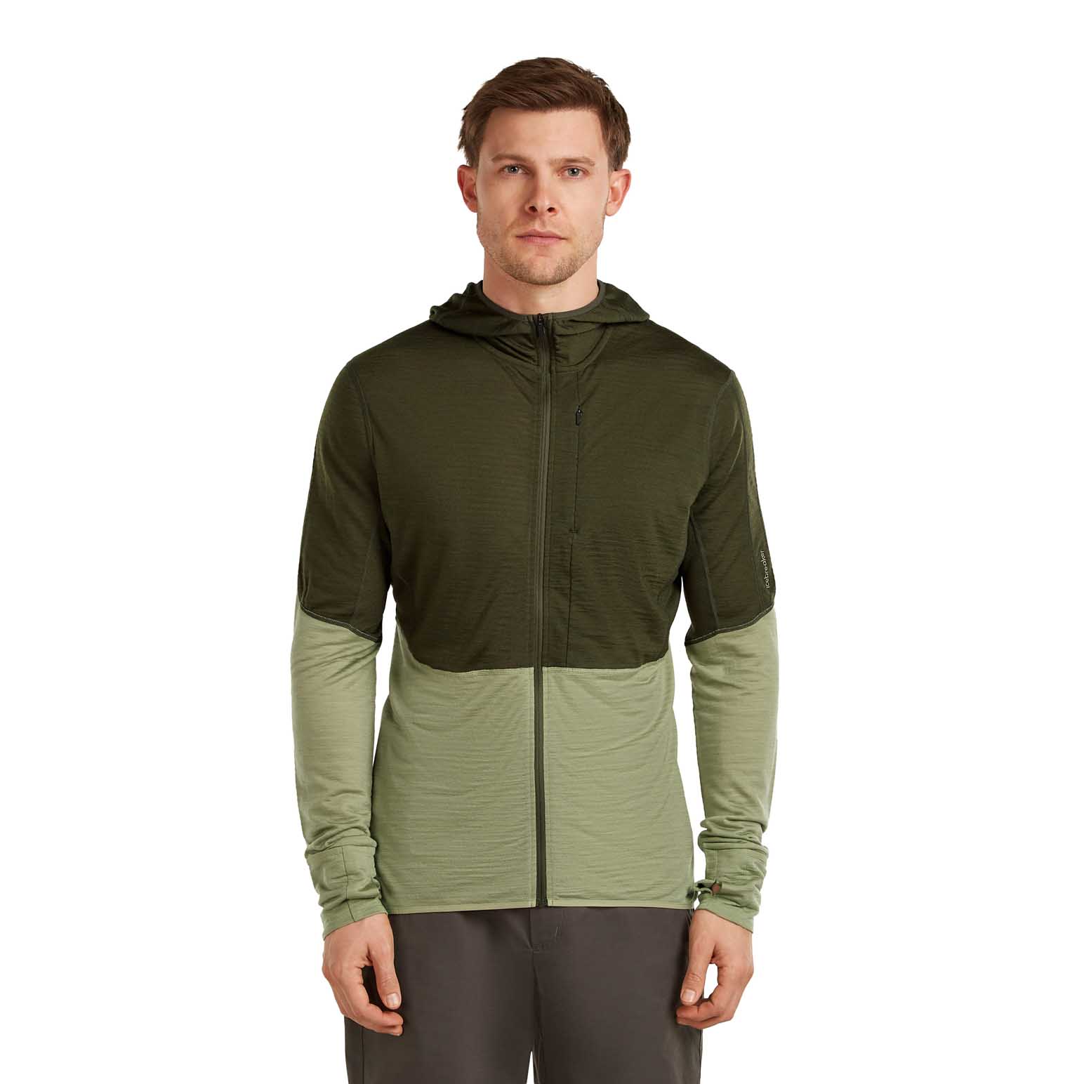Icebreaker M Merino Blend 200 RealFleece Descender LS Zip Hoodie